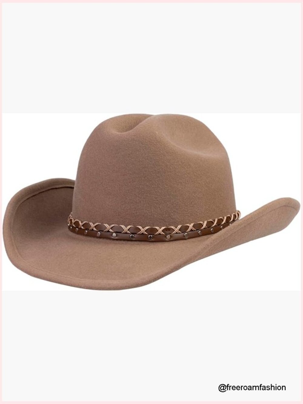 100% Wool Water-Resistant Cowboy Hat Felt Outback Rancher Hat Western